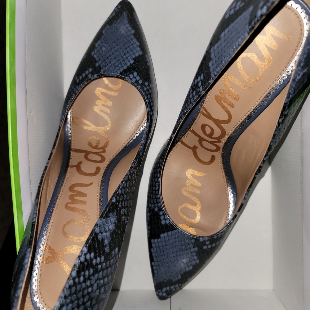 Sam EDELMAN hazel Pointed Toe Heel snake print pum